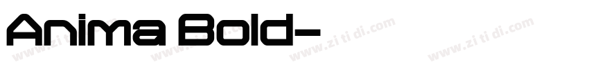 Anima Bold字体转换